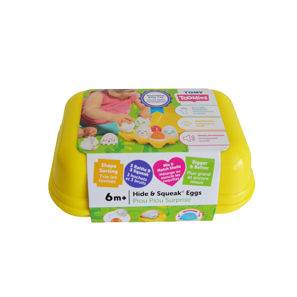 Tomy Toomies Hide 'n' Squeak Eggs – Hello Baby - Main Image