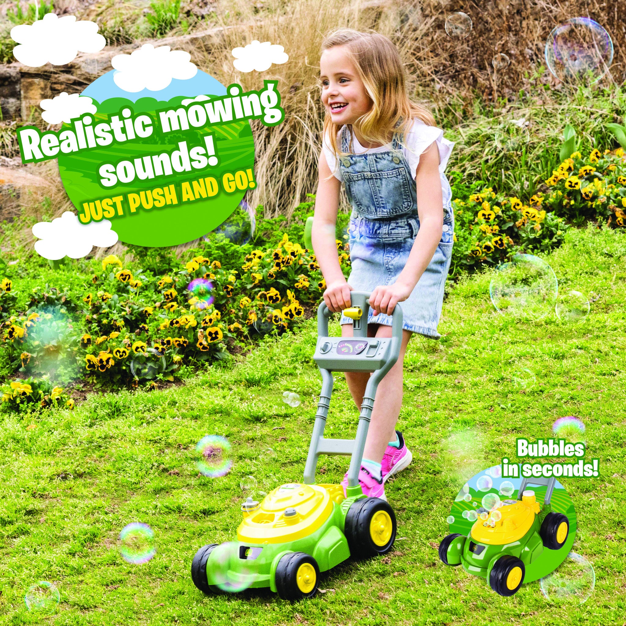 John Deere Bubble Mower With 4oz Bottle of Bubble Solution – Hello