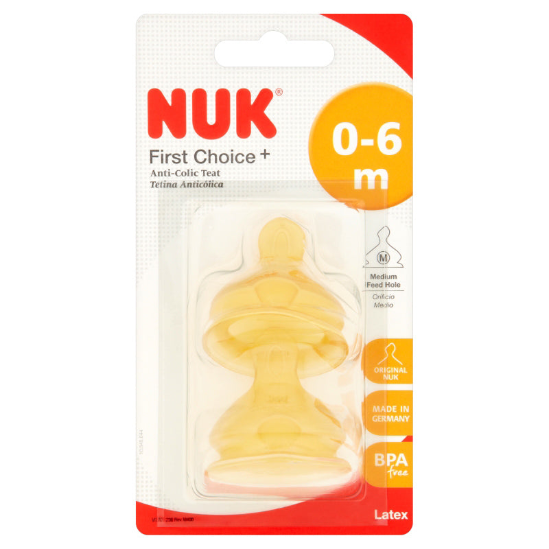 NUK First Choice+ Latex Teat Medium Hole - Main Image
