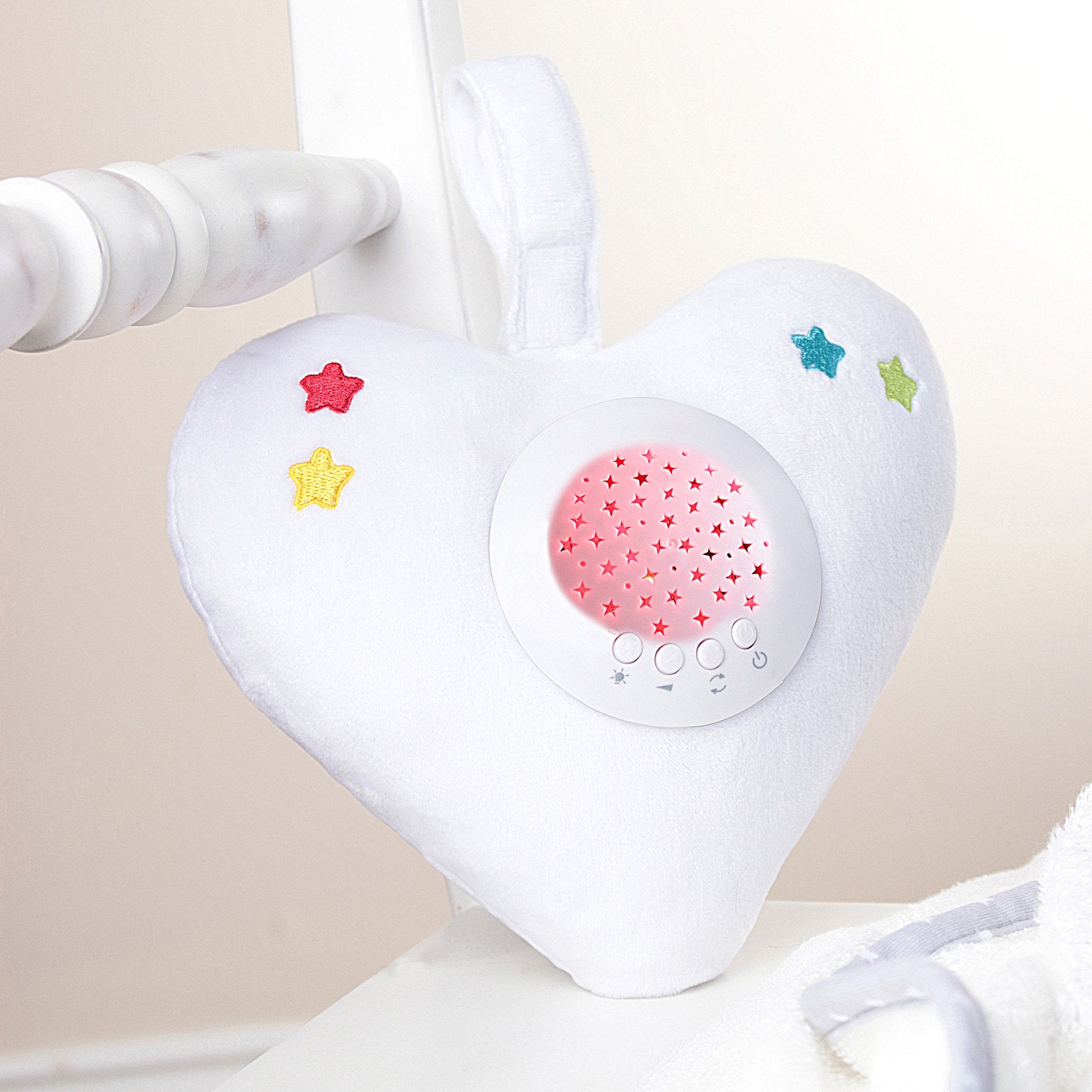Portable Baby Soother, Night Light, and Star Projector in One - Lullaby Light Cube - w Touch Sensors - (Pink Portable Baby Soother, Night Light, and Star Projector in One - Lullaby Light Cube - w Touch Sensors - (Pink